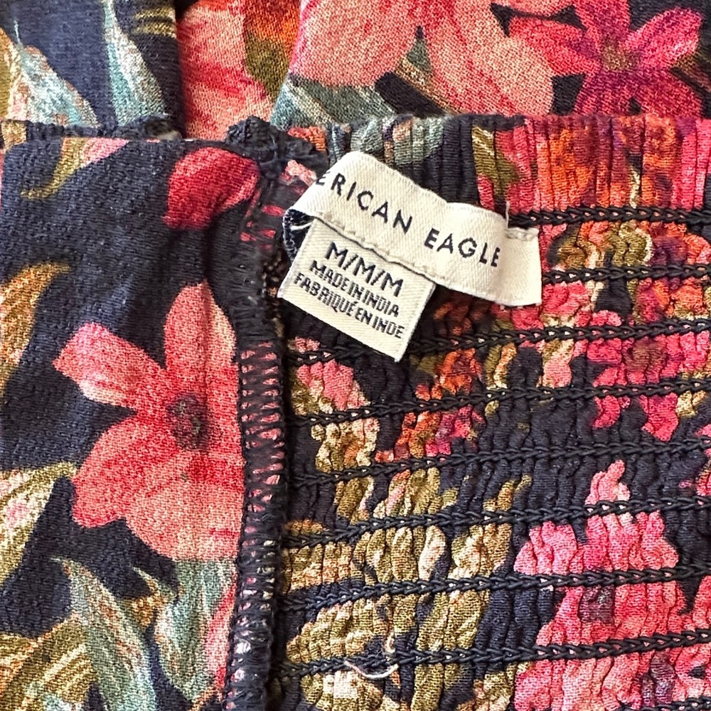 American Eagle Outfitters Floral Jumpsuit - Black and Pink - Picture 7 of 13